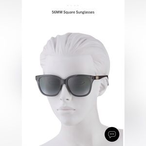Beautiful smoke gray Gucci 56mm Square sunglasses!
